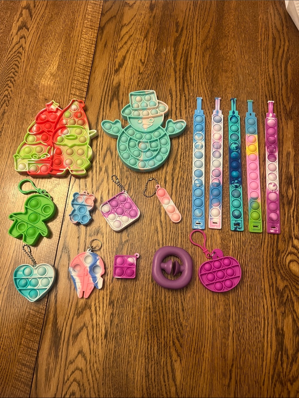 Assorted Color Silicone Pop-It Sensory Toy Set for Kids
